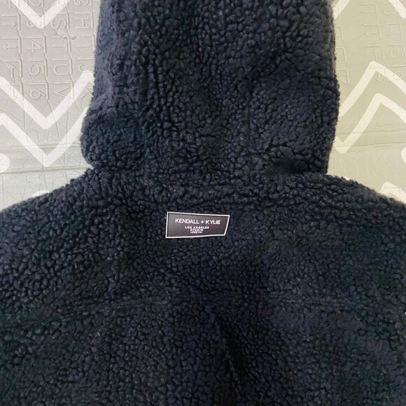 Kendall & Kylie reversible thick winter snow puffer Sherpa jacket coat bomber - Picture 14 of 14